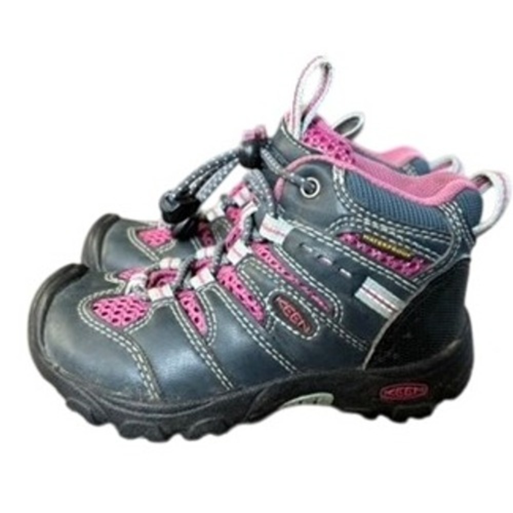 Keen Kids Gray and Pink Hiking Boots